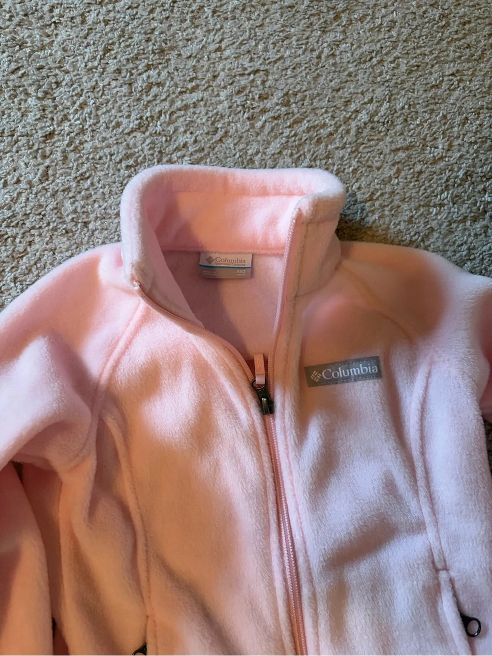 Columbia Girls' Fleece Jackets - Pink & Mint Green